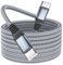 Teeaam USB C to USB C Cable 5M, Long USB C Charger Cable Nylon 60W Type C Fast Charging Cable for iPhone 15/Pro/15 Pro Max,MacBook Pro Air,iPad Pro/Air,Samsung Galaxy S24 S23 S22 S21,Switch,Pixel 7