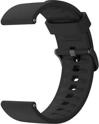 Amzpas Armband für Fitbit Versa 2/Versa/Versa Lite - Silikon Sport Ersatzarmband für Damen und Herren (Schwarz)