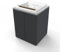 Liberoshopping Mobile Lavatoio in Legno 2 Ante con Vasca in Resina Bianco, Ripiano Interno, Apertura Push Pull, 71x65 cm, per Lavanderia e Spazi Piccoli (Grafite Opaco/Grigio spatolato)