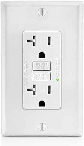 Asyduey GFCI-Steckdose 20 A, GFI-Steckdose mit LED-Anzeige, Manipulationssicherer 20-A-Fehlerstrom-Schutzschalter