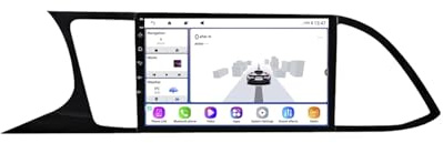 Car Stereo Carplay Radio de Coche para Seat Leon MK3 2012-2018 HD Pantalla Tactil Radio Reproductor Reproductor de Internet, Bluetooth, WiFi, 4 Nuclear 1G+16G