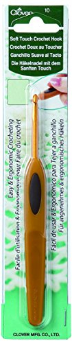 Clover CL1030 Häkelnadel, Plastic, Gold, 2,5 mm Größe