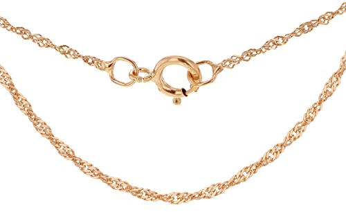 CARISSIMA Damen 9k (375) Rotgold 0.9mm Diamantschliff Twist Panzerkette 5.13.6633 41cm/16zoll