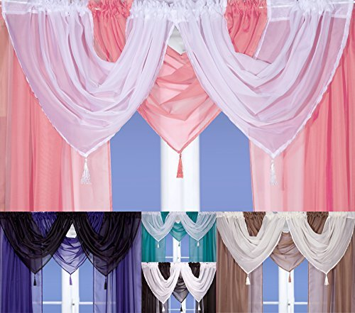 John Aird Voile Swag With Tassel (Pink)