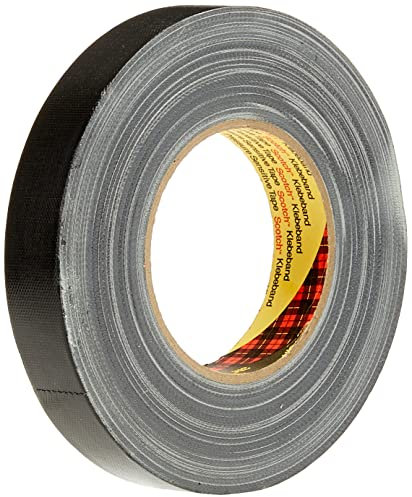 3M Nastro in Gomma Resina Reticolata, Nero, 25 mm X 50 m, Nero, 1 pezzo