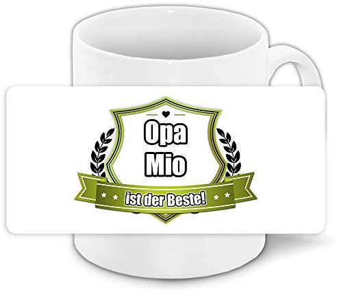 Tasse mit Spruch - Opa Mio ist der Beste -