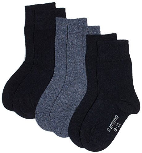 Camano Kinder 3er Pack Socken mit verstärkter Ferse und Spitze Jungen & Mädchen Strümpfe