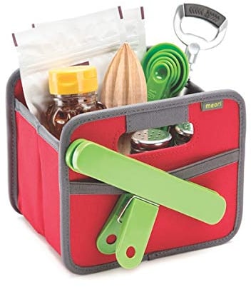 meori Faltbox Mini in Rot – Kleine Klappbox mit Griffen – Geschenkidee und Allzweck Aufbewahrungslösung - A100084 - 16,5 x 12,5 x 14 cm