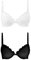 Cotonella Confezione da 2 Pezzi (Bianco E Nero) - Reggiseno Daniela Push UP in Coppa B. Preformato in Morbido Pizzo con Imbottitura al Gel. Linea Corsetteria in Pizzo Scopri Il Tuo Lato C