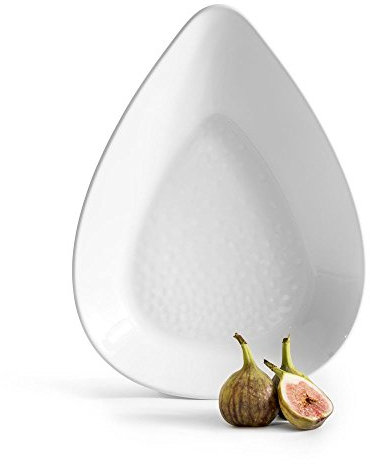 Sagaform Piccadilly Servierplatte ofenfest Keramik Weiß 37 x 27,5 x4,3-6,5 cm 1,2 L