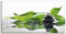 ARTLAND Wanddeko Leinwand Bilder Wandbild 150x75 cm Wellness Zen Stein Fotografie Grün Spa mit Steinen und Bambus S7LT