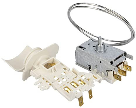 Thermostat de refroidissement original Whirlpool Bauknecht 480131100526 Indesit C00386787 Ranco K59-S1895/500 672 mm Tube capillaire 3 x 6,3 mm AMP Remplace Atea A13-0741