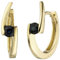 Jobo Damen Creolen 333 Gold Gelbgold 2 blaue Safire Ohrringe Goldohrringe