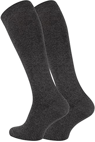 VCA 2 Paar Stützstrümpfe Reisestrümpfe Kompressionsstrümpfe (39/42, Anthrazit)