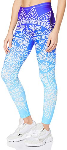 cosey - Bunte Bedruckte Mandala-Leggings (Einheitsgröße) - Design Mandala Ombré-Blue