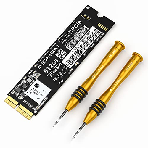 INDMEM NVMe PCIe SSD pour MacBook Air 2013-2017, MacBook Pro Retina 2013-2015, iMac 2013-2017, Mac Pro 2013, Mac Mini 2014 (mise à jour sur macOS 10.13 ou supérieur)