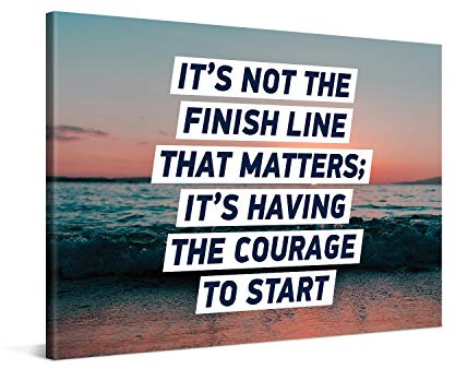PICANOVA – It's not 60x40cm – Premium Leinwanddruck – Kunstdruck Auf 2cm Holz-Keilrahmen Für Schlaf- Und Wohnzimmer – Kollektion Quote Designs