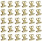 Metallklammern Kleine Bulldogge Büroklammern Multi-function Metall klammern für Fotos, Büros, Küche zu Hause 30 Stück 20mm (Golden)