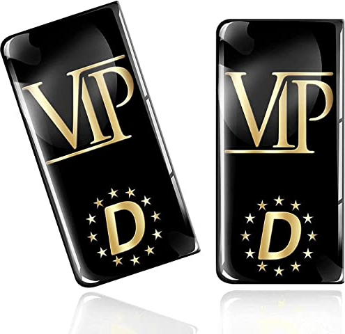 SkinoEu® 2 x 3D Gel Silicone Number Plate JDM Sticker Tuning Car Motorcycle VIP Stickers EU QS 18