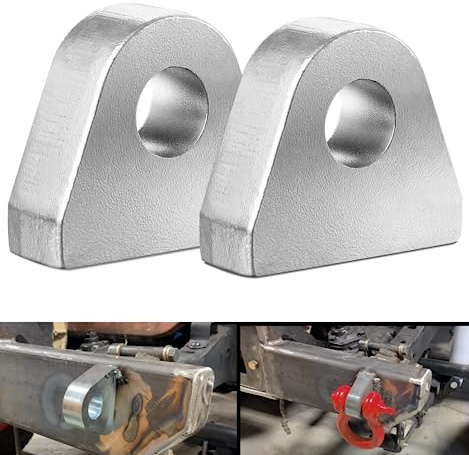 Weld On Shackle Clevis Mount, for Offroad/Trucks/Trailer/Hydraulic Bucket Bumper Towing, 1-inch Steel Shackle Mount (Set of 2)