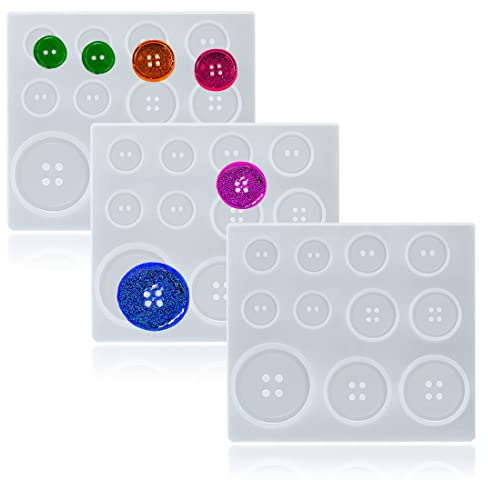 TuNan Lot de 3 moules ronds en silicone pour résine époxy, 10/12/15/20/25 mm, 5 tailles
