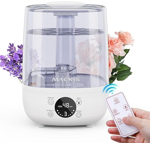 ALACRIS Smart Humidifier 4L Bedroom Baby Room, Cool Mist Humidifier with Constant Humidity, with LED Display, Ultra-quiet Operation below 30dB, 4L Large Capacity Up to 30H 30 ㎡ (Upgraded)