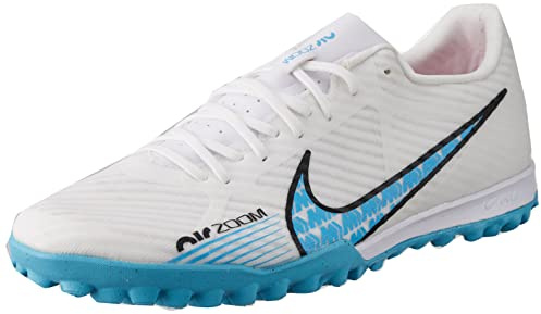 NIKE Men's Zoom Vapor 15 Academy TF Sneaker, White/Baltic Blue-Pink Blast, 9.5 UK