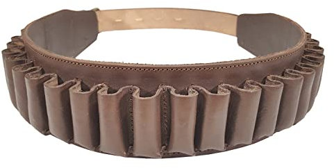 VlaMiTex J46 Cartuccera in Pelle Calibro 12 Teille 85-110 cm Marrone