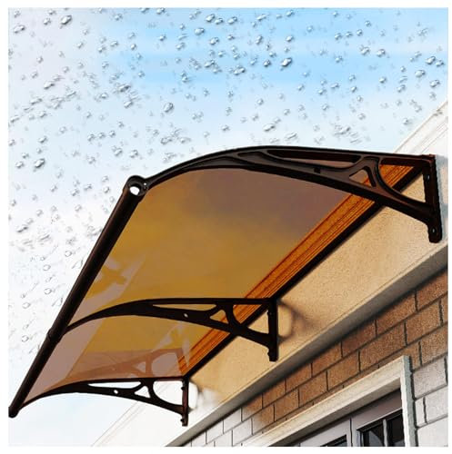 Auvent Porte D'entree, Carport Abri Voiture pour Porte d’Entrée, Garage et Fenêtre, Auvent De Terrasse,32 * 40(80 * 100cm)
