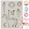 MYPRACS Stampo per fondente a forma di cavallo, in silicone Merry Go, rotondo, per gelato, ciambella, cioccolato, caramelle, caramelle, cioccolato, pasta di gomma, argilla polimerica