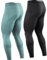 NELEUS Herren Dry Fit Kompressionshose Workout Running Tights mit Tasche, 6125 Schwarz/Grau-Grün, 2er-Pack, Klein