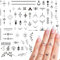 2 Blätter Fake Tattoos Schwarz Temporäre Klebetattoos Erwachsene Wasserdicht Tattoo Mädchen Arm Tattoo Klebe Aufkleber Tatoos zum Aufkleben Frauen Damen Kinder Männer (Europäisches Muster)