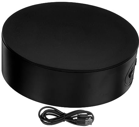 NAMOARLY 360 Tools Show Rack Turntable Batteries Rotary Tool Indoor Display Stand Electric Rotating Display Stand Reusable Display Stand Photo Prop Jewelry Electronic To Rotate Video