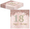 TOPWAYS 18 Geburtstagsdeko Servietten 60 Stück, Roségold Papier Party Servietten Tischdeko für 18. Geburtstag Mädchen Frau Frauen Party Happy Birthday Servietten Decorations (18)