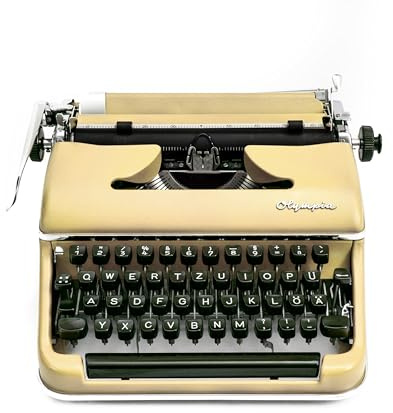 Generisch Mechanische Schreibmaschine cremeweiss- voll funktionsfähige Vintage Schreibmaschine mit neuem Farbband