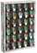 DoubleFill Retro-Schnapsglas-Vitrine aus Holz, 43,2 x 30,5 cm, Wandmontage, Barschrank, Regal mit 30 Schlitzen, rustikaler Fingerhuthalter aus Holz