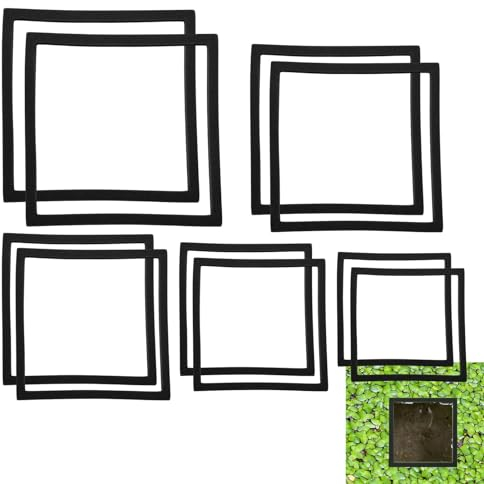 Schwimmringe für Aquarien,Schwimmring für Aquarien,Quadratischer schwimmender Pflanzenkorral für Aquarien | 10 Stück 5 Größen Aquarium-Futterring für schwimmende Pflanzen