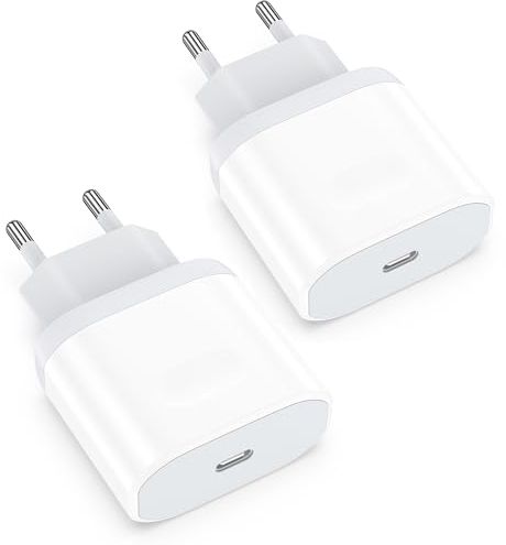 Chargeur USB C, 2-Pack Prise Rapide for iPhone 16/16 Pro/16 Pro Max/16 Plus/15/14/13/12/11/SE 2020/X/XS/XR/8/7/6, Pad, Airpods, 20W Type C Secteur Charger Mural Alimentation Adaptateur Lynban