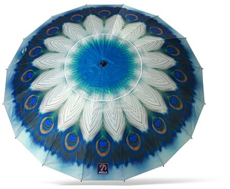 Atosa sombrilla de playa de aluminio modelo con upf 50+ azul