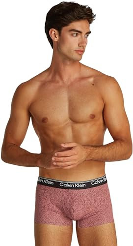 Calvin Klein Uomo Pantaloncino Boxer Low Rise con Fascia con Logo, Multicolore (Marbled Glitch Print_Glacier), L