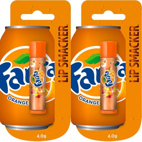 Lip Smacker - Coca-Cola Collection - Lippenbalsam für Kinder mit Fanta Orange-Geschmack - Fanta Orange-Geschmack - süßes Geschenk für deine Freunde (Packung mit 2)