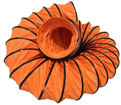 PVC Flexibler Kanalschlauch, HVAC-Kanalschlauch, flammhemmend mit verstellbarem Seil und D-Ring für Ventilator, Gebläse und Abluftventilator (Diameter 600mm/Length 5m)