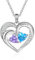 RolaOnly Personalisierte Damen Halskette mit Namen Kette Herz mit Gravur Schmuck für Damen Geschenke für Weihnachten Geburtstag Muttertag (2 namen)