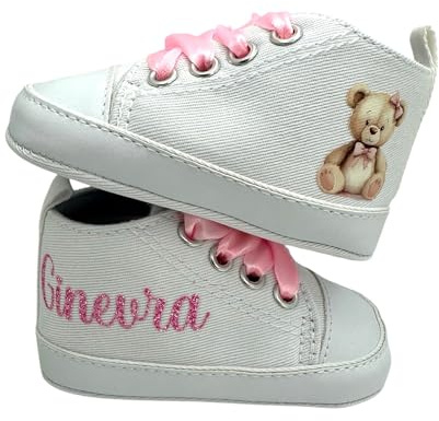 LulluLab Scarpine Neonato personalizzate con nome, primi passi, ottima idea regalo.