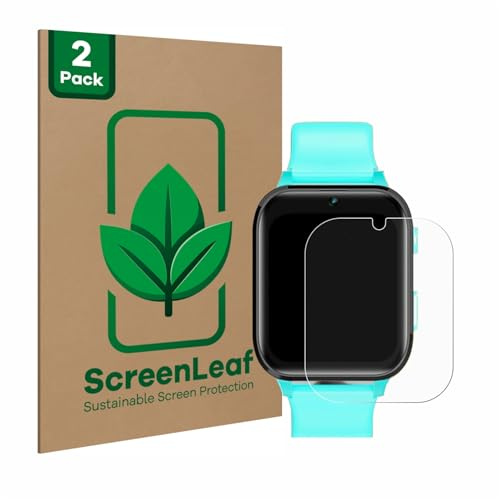 ScreenLeaf 2 Stück Schutzfolie für Clleylise Kids Smartwatch 1.7 [nachhaltiger Displayschutz, Folie, transparent, kratzfest]