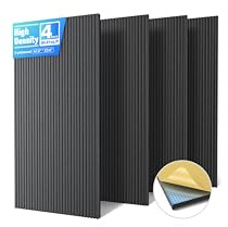 4 Pack High Density Large Acoustic Panel Sound Absorbing with Self-Adhesive