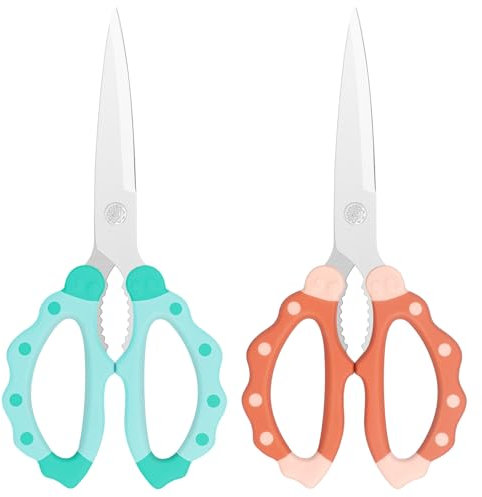 Forbici da cucina, forbici da cucina resistenti con lame affilate in acciaio inox, forbici da cucina lavabili in lavastoviglie per tagliare carne, pesce, verdure, set di 2