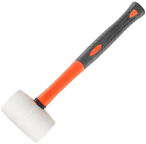 Rubber Mallet, 16oz Shockproof Rubber Hammer with 11 Long Handle Fit for Construction and Home Renovation Mallet Hammer