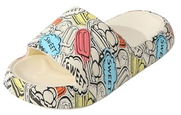 R-ISLAND Chanclas mujer, Verano,Adulto,Zapatillas,Con dibujos,Comodo y Ligero,Perfecto para Casa,Piscina,Playa.(Sweet 37)