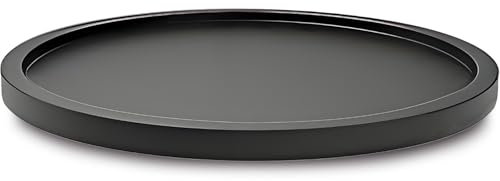 Lazy Susan Drehteller aus schwarzem Bambus, für Schrank, Speisekammer, Tischorganisation, 35,6 cm